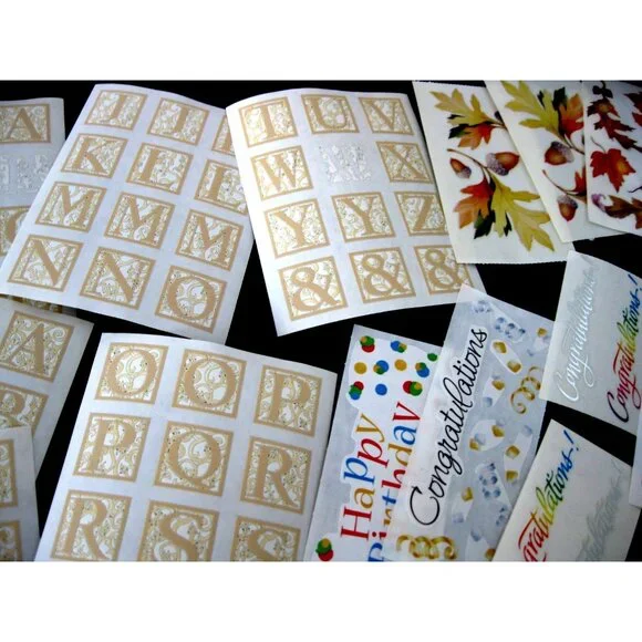 CREATIVE MEMORIES STICKERS,  Kleidescope Block, Stars, Confetti, ABC Monograms - Picture 6 of 12
